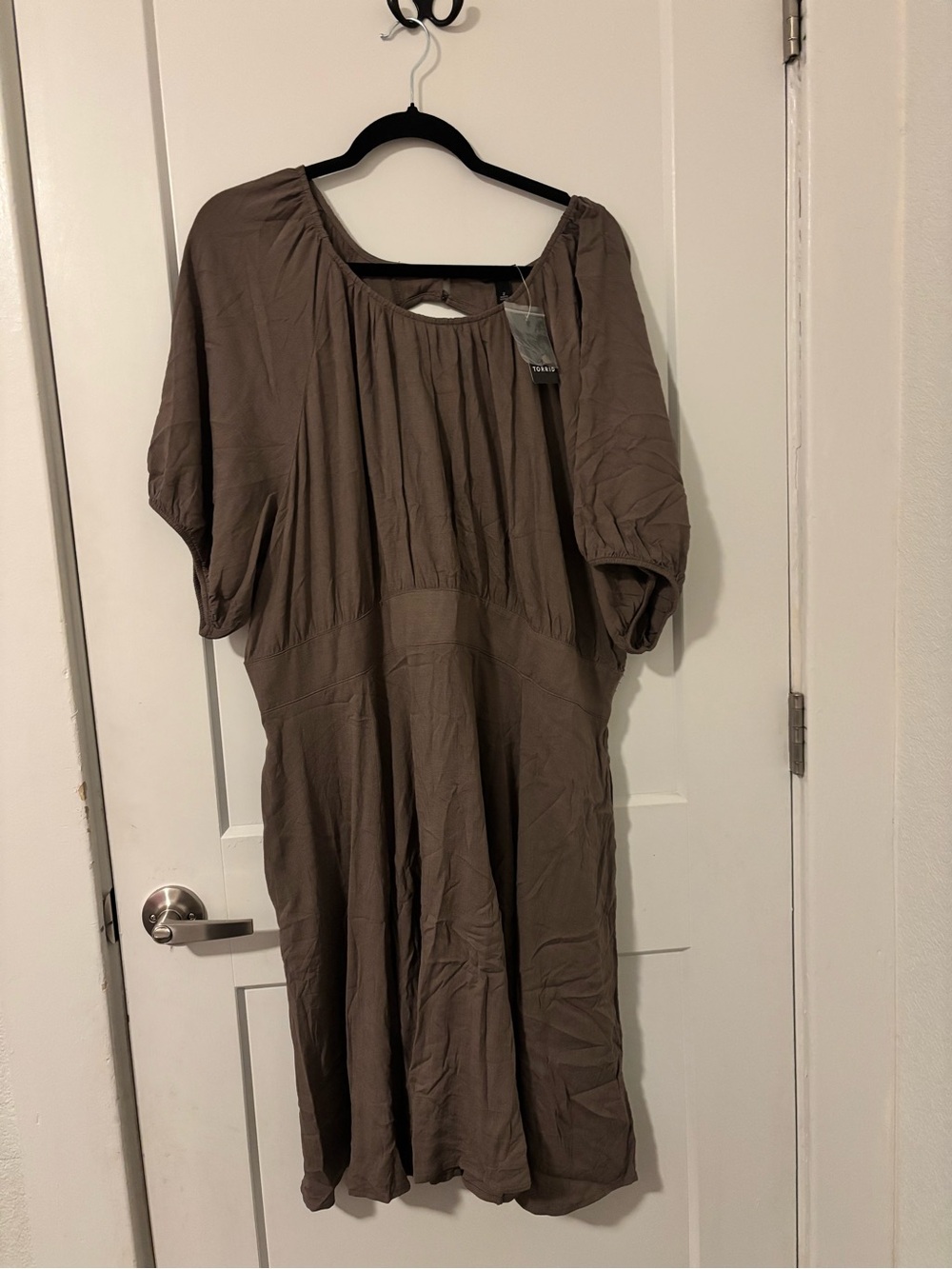torrid Taupe Midi Dress with Dolman Sleeves